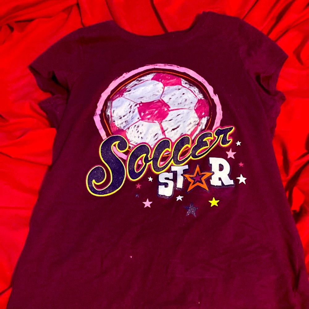 Cute soccer tee for tween